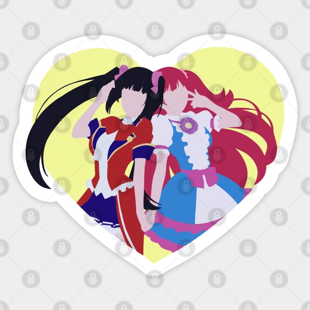 Yumeko Jabami and Yumemi Yumemite Sticker by AmelieLacroix